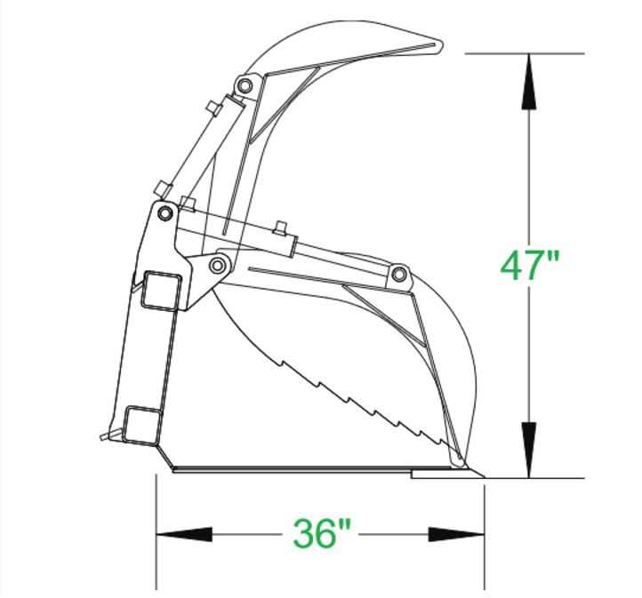 Stump Bucket Grapple - X-treme Duty - by CID - Image 3
